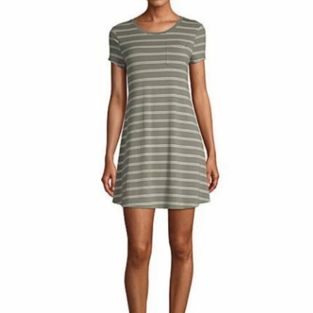 Arizona Jeans co t-shirt dress gray striped size S
